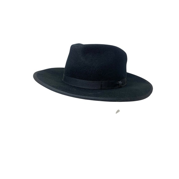 American Hat Makers Wanderlust Collection Woman's Black Fedora Size Medium READ - Picture 1 of 9